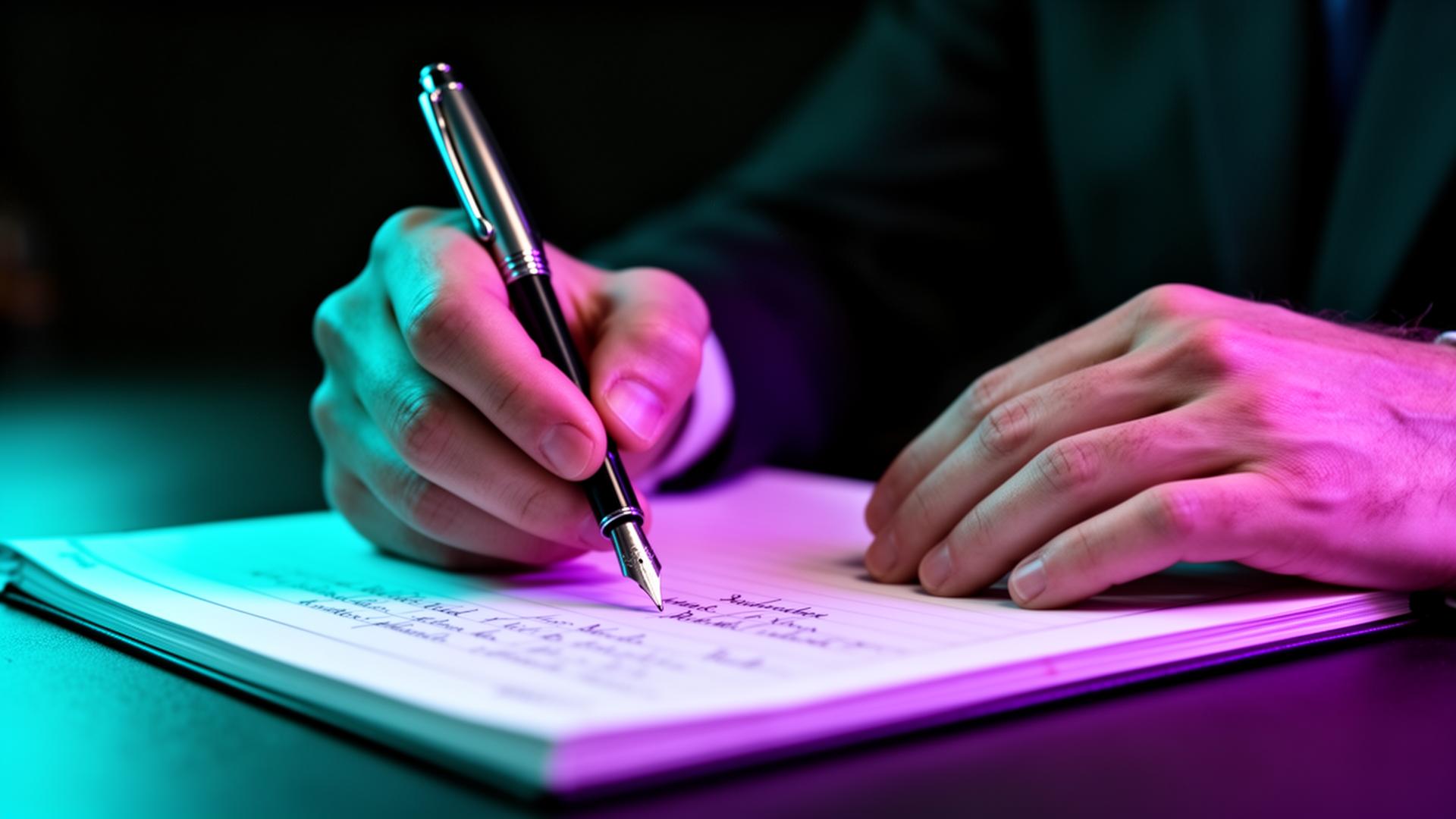 Confident attorney consulting with clients in a glass conference room