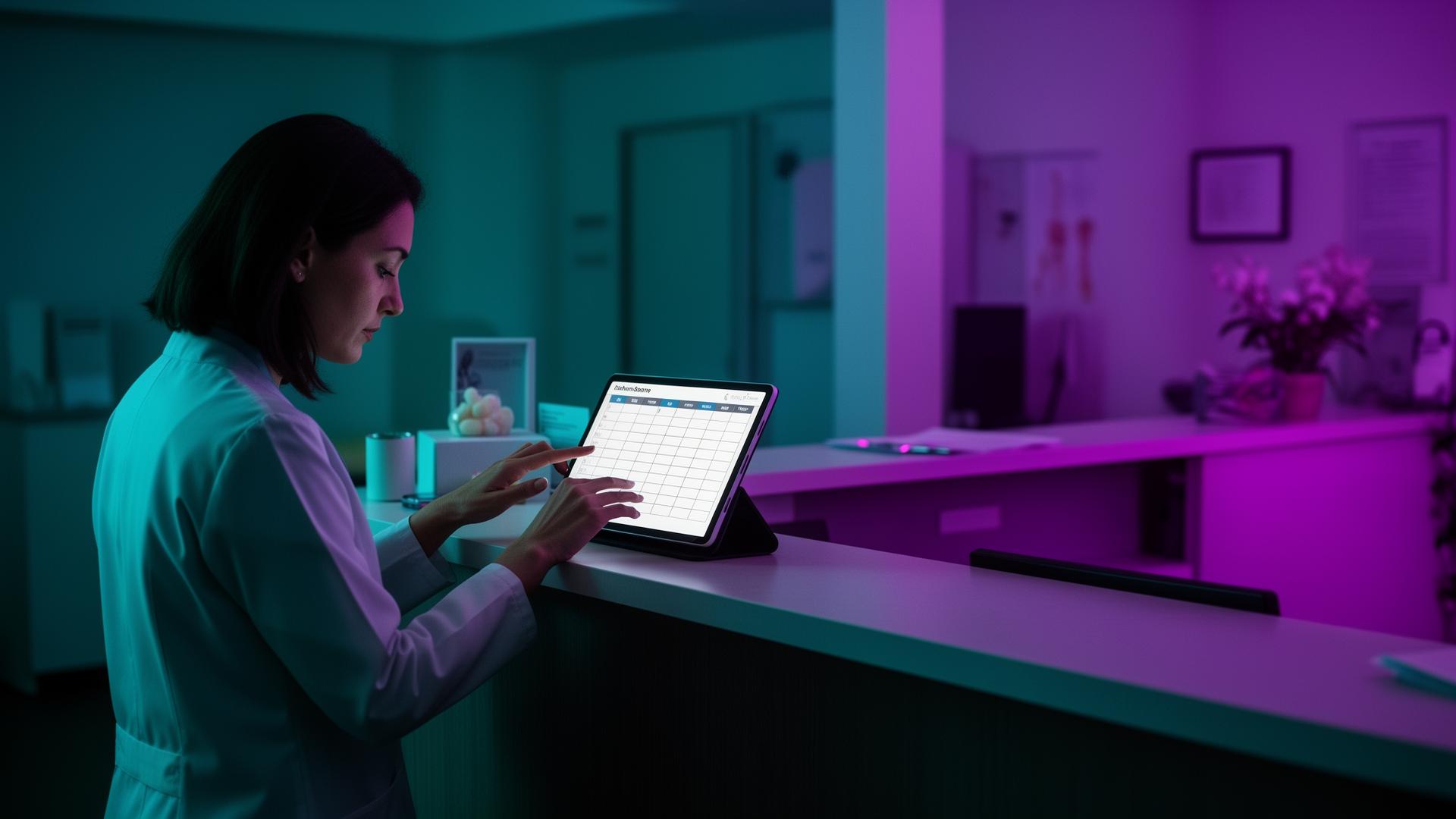 Silhouette of person in dim room looking at phone with back discomfort